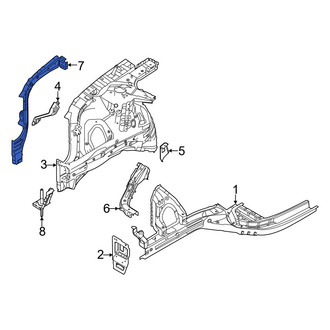 Hyundai OE - Front Right Upper Fender Apron Extension