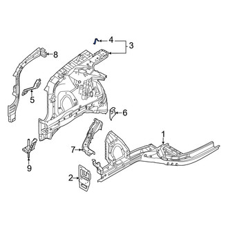 Hyundai OE - Right Upper Fender Apron Bracket