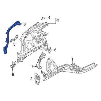 Hyundai OE - Front Right Upper Fender Apron Extension
