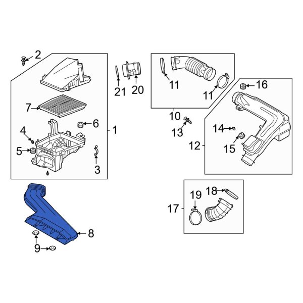 Engine Air Intake Hose