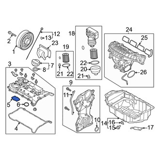 Hyundai OE - Engine Valve Cover Gasket