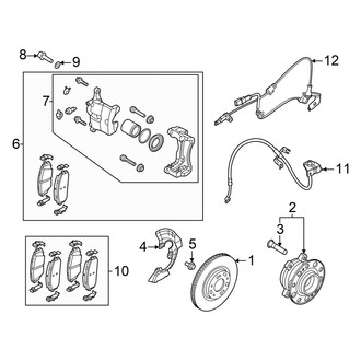 Hyundai OE - Front Suspension - Brake Components (Hybrid Blue / Hybrid Limited / Hybrid SEL)