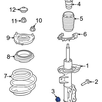 Hyundai OE - Lower Suspension Shock Absorber Nut