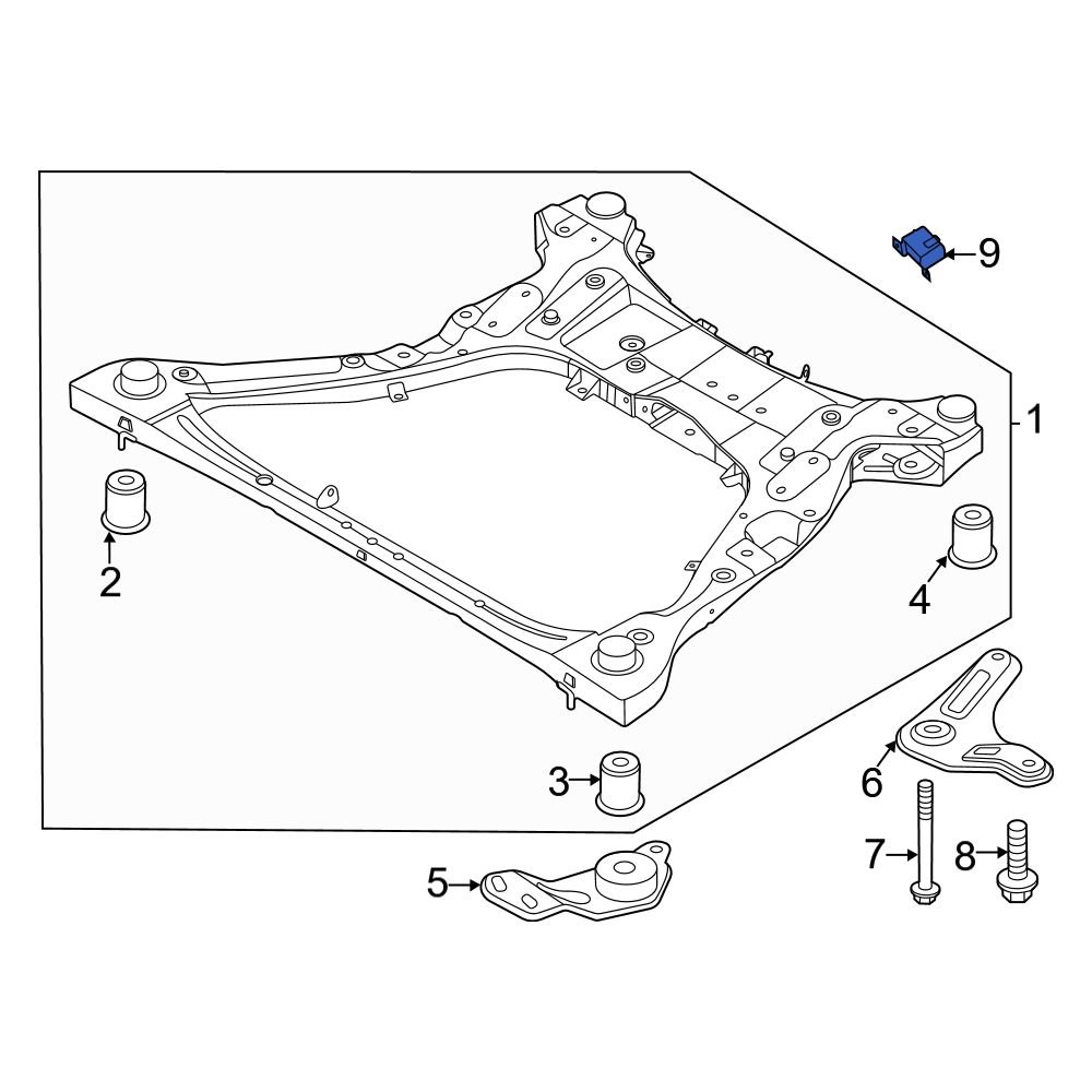 Hyundai OE 62499L1900 Front Lower Suspension Crossmember Insulator