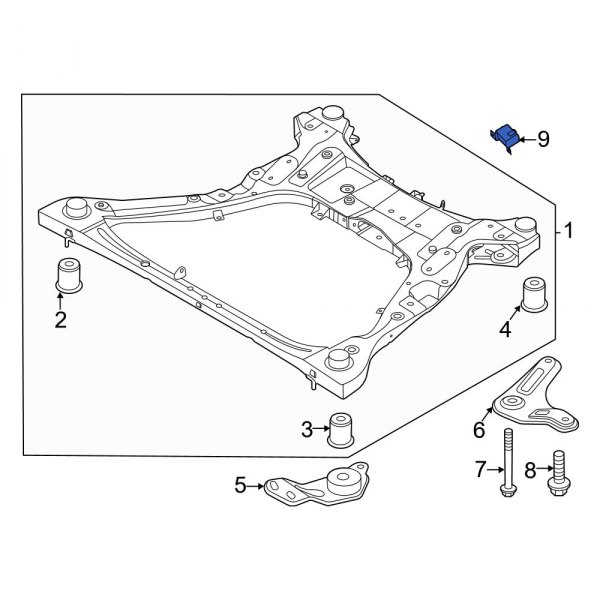 Hyundai OE 62499L1900 Front Lower Suspension Crossmember Insulator
