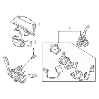 Hyundai OE - Steering Column - Shroud, Switches & Levers (Hybrid Blue / Hybrid SEL)
