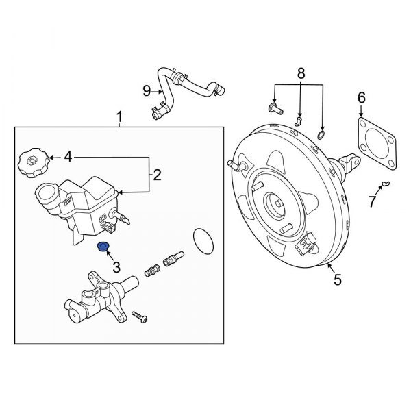 Brake Master Cylinder Reservoir Grommet