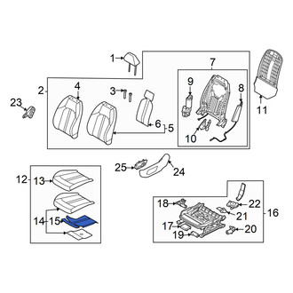 Hyundai OE - Front Left Lower Seat Heater Pad