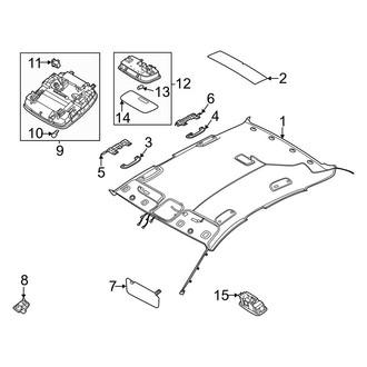 Hyundai OE - Roof - Interior Trim (Standard Roof), (Hybrid SEL)