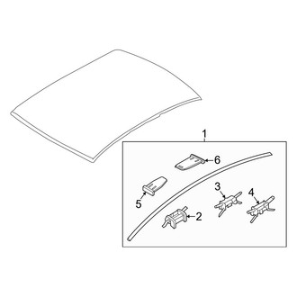 Hyundai OE - Roof - Exterior Trim (Panoramic Roof, W/O Hybrid), (Limited / SEL / SEL Plus)