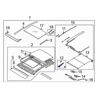 Hyundai OE - Left Sunroof Slide