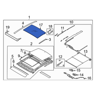 Hyundai OE - Sunroof Glass
