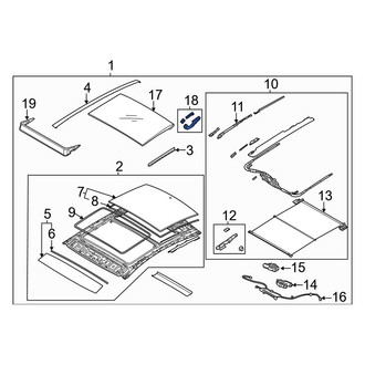 Hyundai OE - Left Sunroof Lifter