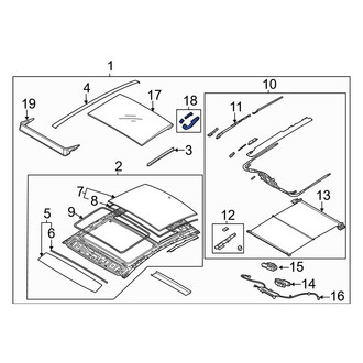 Hyundai OE - Left Sunroof Lifter