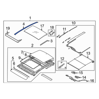 Hyundai OE - Left Outer Sunroof Opening Trim