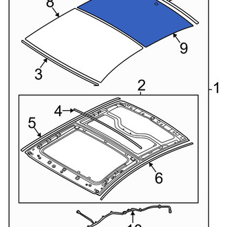 Hyundai OE - Rear Sunroof Glass