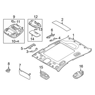 Hyundai OE - Roof - Interior Trim (Panoramic Roof, W/O Hybrid), (Limited / SEL / SEL Plus)