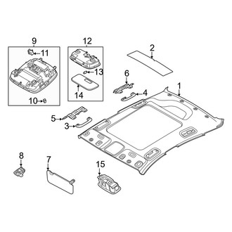 Hyundai OE - Roof - Interior Trim (Solar Roof), (Hybrid Limited)