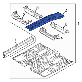 Hyundai OE - Center Floor Pan Reinforcement