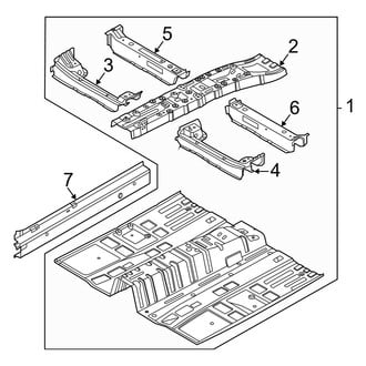 Hyundai OE - Pillars, Rocker & Floor - Floor & Rails (N Line / SEL FWD)