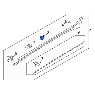 Hyundai OE - Upper Rocker Panel Molding Clip