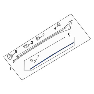 Hyundai OE - Left Rocker Panel Molding Trim Insert