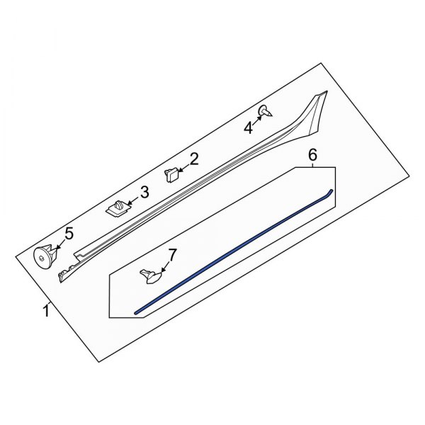 Rocker Panel Molding Trim Insert