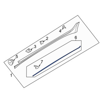 Hyundai OE - Right Rocker Panel Molding Trim Insert