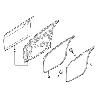 Hyundai OE - Front Door - Door & Components (Hybrid Blue / Hybrid Limited / Hybrid SEL)