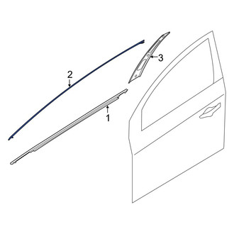 Hyundai OE - Front Left Door Reveal Molding