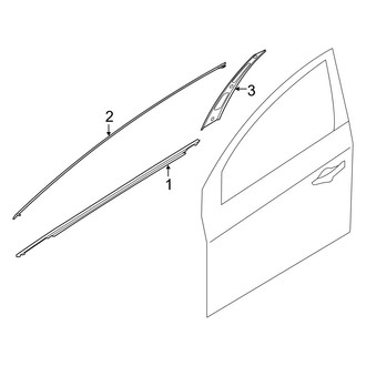 Hyundai OE - Front Door - Exterior Trim