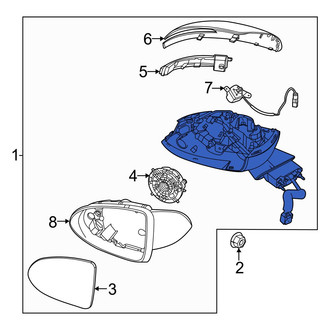 Hyundai OE - Front Left Door Mirror