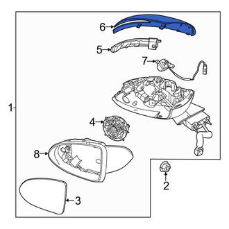 Hyundai OE - Front Left Door Mirror Cover