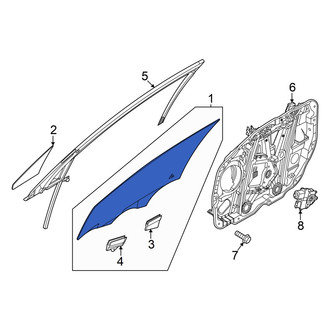 Hyundai OE - Front Left Door Glass