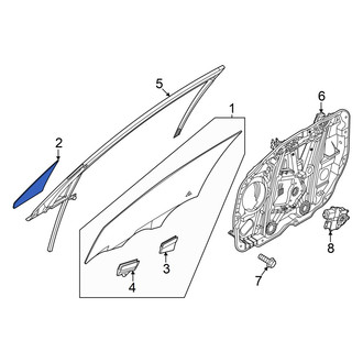 Hyundai OE - Front Left Vent Window Assembly