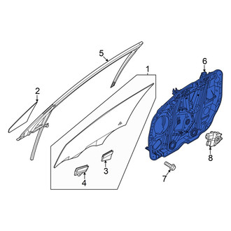 Hyundai OE - Rear Left Door Panel Carrier