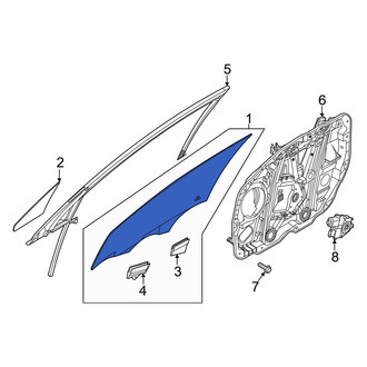 Hyundai OE - Front Left Door Glass