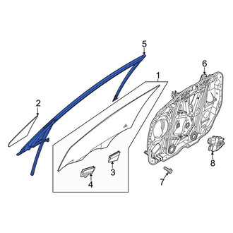 Hyundai OE - Front Left Window Channel
