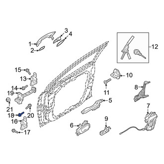 Hyundai OE - Lower Outer Door Hinge Bolt