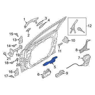 Hyundai OE - Front Left Exterior Door Handle Base