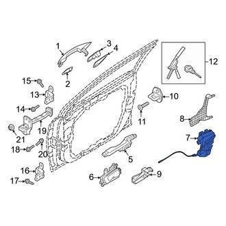 Hyundai OE - Front Left Door Latch Assembly