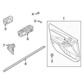 Hyundai OE - Front Door - Interior Trim (Hybrid Blue / Hybrid Limited / Hybrid SEL)