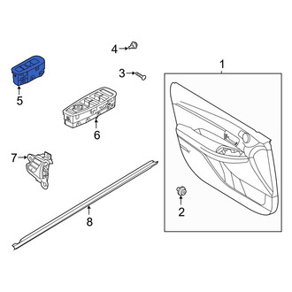 Hyundai OE - Front Left Door Mirror Switch