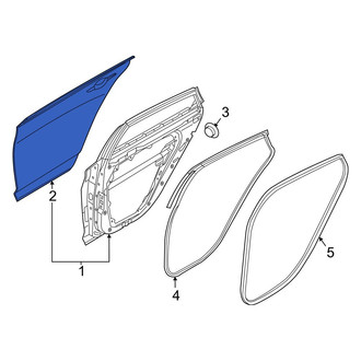Hyundai OE - Rear Right Outer Door Outer Panel