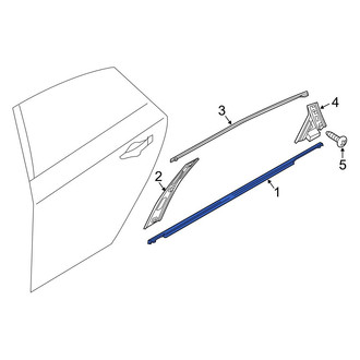 Hyundai OE - Rear Left Door Belt Molding