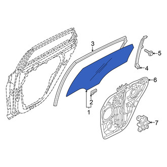 Hyundai OE - Front Right Door Glass