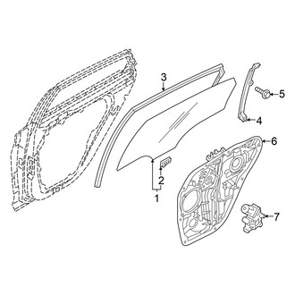 Hyundai OE - Rear Door - Glass & Hardware