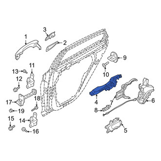 Hyundai OE - Rear Left Exterior Door Handle Base