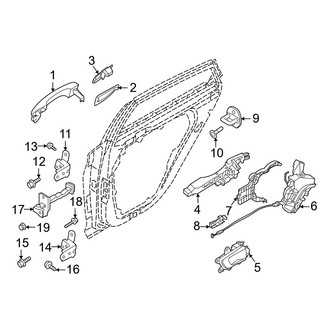 Hyundai OE - Rear Door - Lock & Hardware (Hybrid Limited / Hybrid SEL)