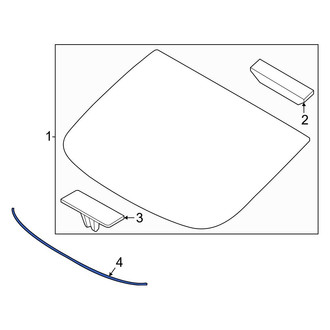 Hyundai OE - Rear Back Glass Reveal Molding